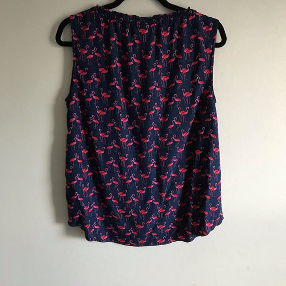 Escapada sleeveless top navy pink flamingos small - Picture 2 of 4